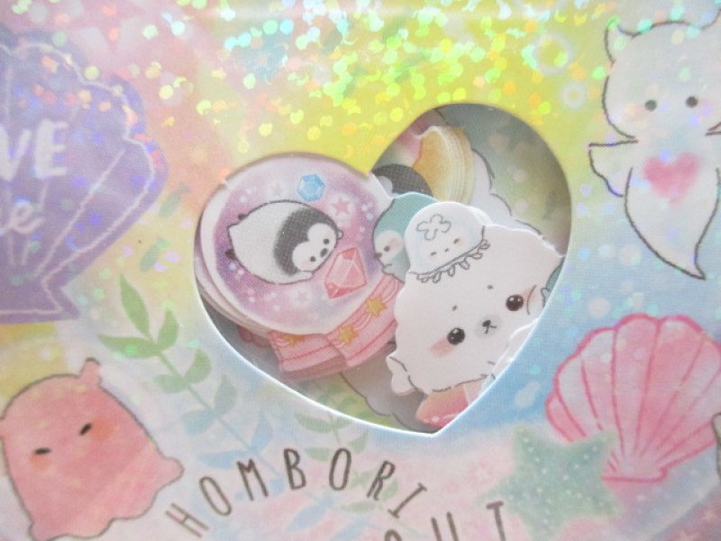 Photo1: Kawaii Cute Sticker Flakes Sack Crux *Shombori Azarashi (05911)