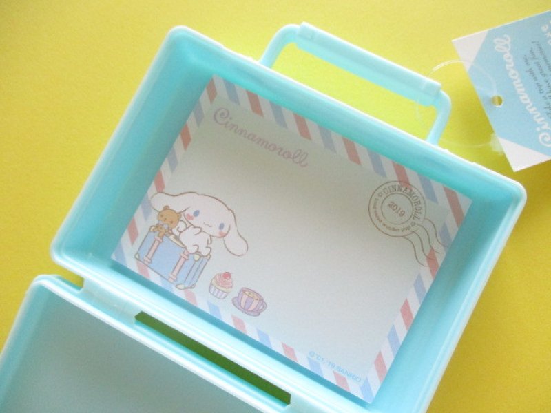 Photo1: Kawaii Cute Trunk Case Mini Memo Pad Set Sanrio Original *Cinnamoroll (45702-7)