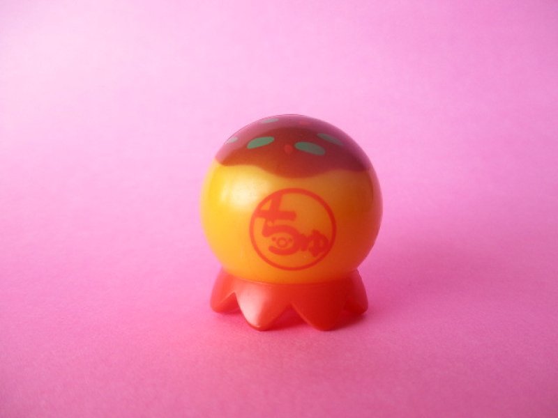 Photo1: Octopus Takochu Plastic Mini Figure Toy * Takoyaki 