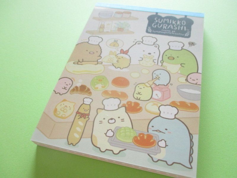 Photo1: Kawaii Cute Large Memo Pad Sumikkogurashi San-x *すみっこパンきょうしつ (MW52001) (1)