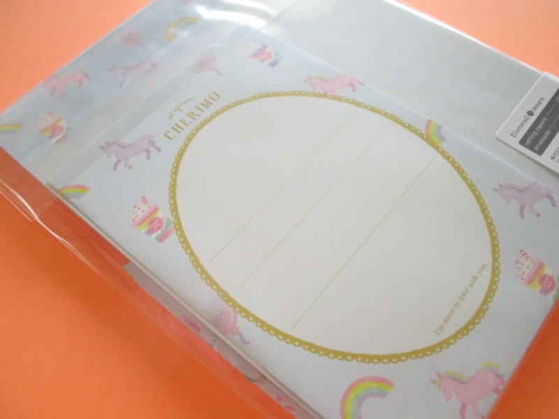 Photo3: Kawaii Cute Cherimo  Letter Set Q-LiA *Unicorn (40046)