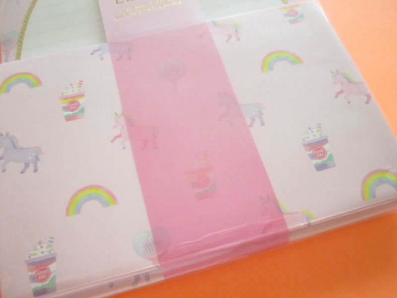 Photo2: Kawaii Cute Cherimo  Letter Set Q-LiA *Unicorn (40046)