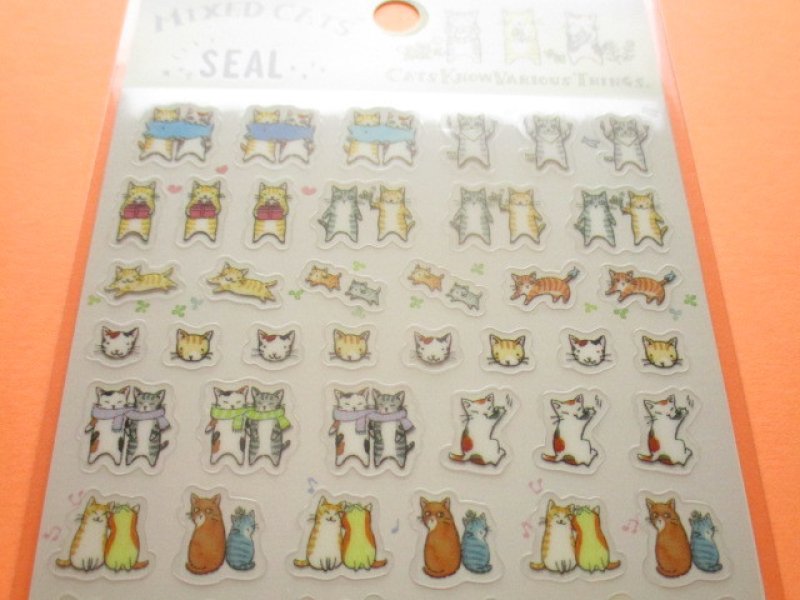 Photo1: Kawaii Cute Character Sticker Sheet San-x *Mixed Cats (SE39109)