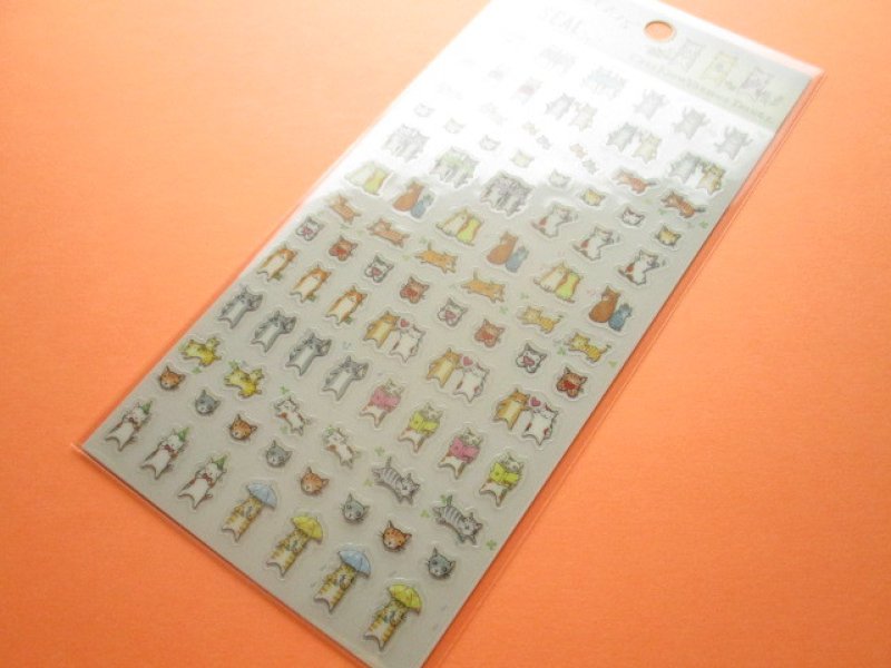 Photo1: Kawaii Cute Character Sticker Sheet San-x *Mixed Cats (SE39109) (1)