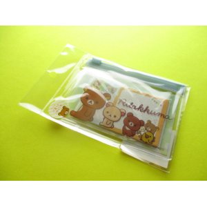 Photo: Kawaii Cute Mini Sticky Memo Pad with Clear Case Set San-x *Rilakkuma (MW53801)
