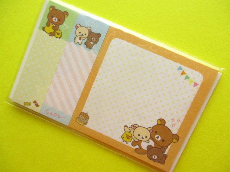 Photo2: Kawaii Cute Mini Sticky Memo Pad with Clear Case Set San-x *Rilakkuma (MW53801)