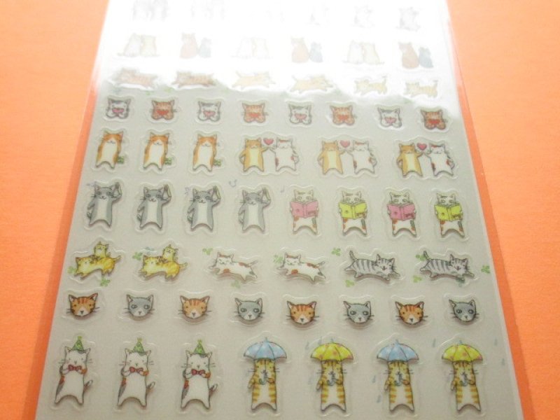 Photo2: Kawaii Cute Character Sticker Sheet San-x *Mixed Cats (SE39109)