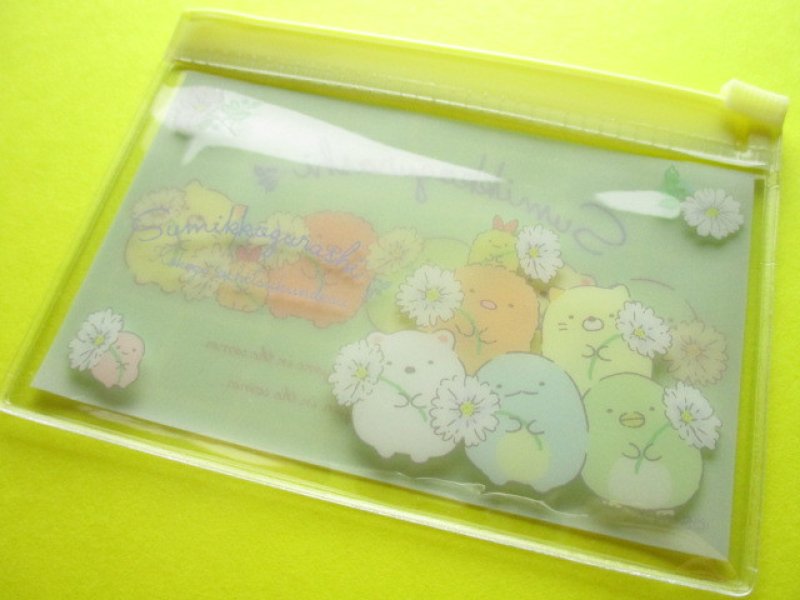 Photo1: Kawaii Cute Mini Sticky Memo Pad with Clear Case Set San-x *Sumikkogurashi (MW54101)