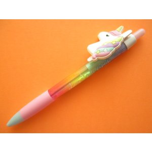 Photo: Kawaii Cute Rubber Mascot Mechanical Pencil Q-LIA *Unicorn Rainbow (44178)