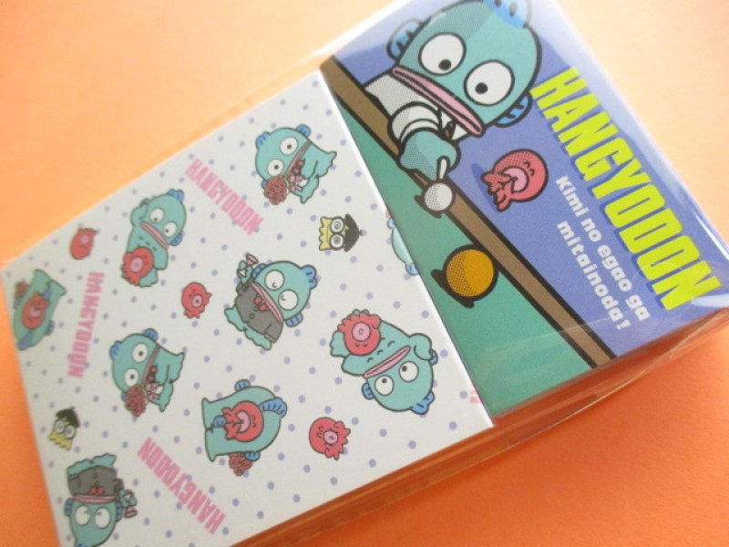Photo1: Kawaii Cute Mini Memo Pad & Sticker Flakes Set Sanrio Original *Hangyodon (86183-9 Ha) 