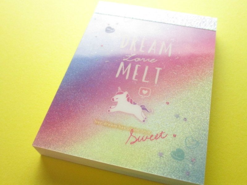 Photo1: Kawaii Cute Mini Memo Pad Unicorn Holic Q-LiA *Dream Melt (44495) (1)