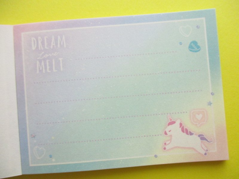 Photo2: Kawaii Cute Mini Memo Pad Unicorn Holic Q-LiA *Dream Melt (44495)