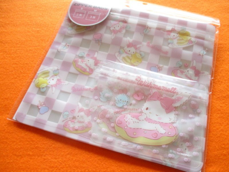 Photo1: ６pcs Kawaii Cute Zipper Bags Set Sanrio Original *Wish me mell (25474-6) (1)