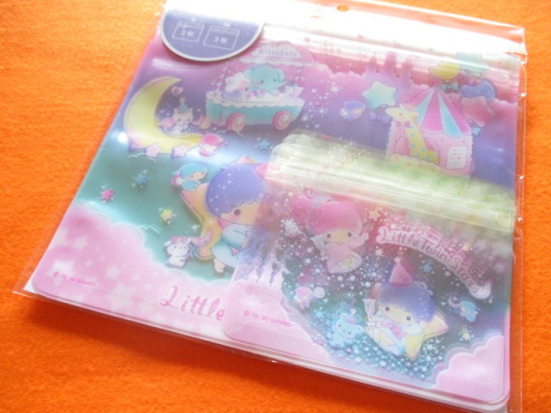 Photo1: ６pcs Kawaii Cute Zipper Bags Set Sanrio Original *Little Twin Stars (25408-8) (1)