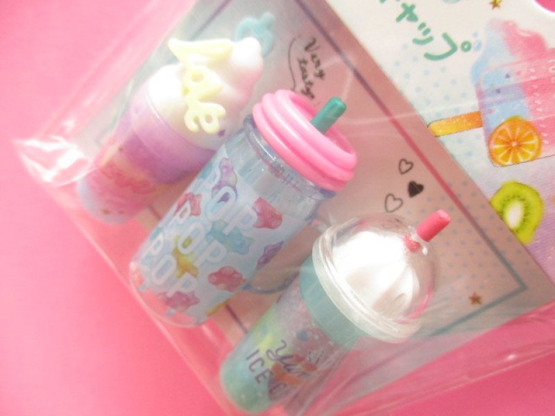 Photo2: 3 pcs Kawaii Cute Parody Pencil Caps Set Crux *Pop Mix (56794)
