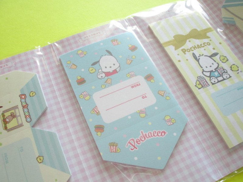 Photo2: Kawaii Cute Patapata Medium おでかけ Memo Pad Sanrio Original *Pochacco (31674-1) 