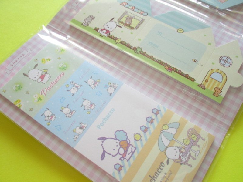 Photo1: Kawaii Cute Patapata Medium おでかけ Memo Pad Sanrio Original *Pochacco (31674-1) 