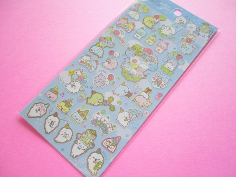 Photo1: Kawaii Cute Sticker Sheet Mamegoma San-x *Mame Party (SE47101) (1)