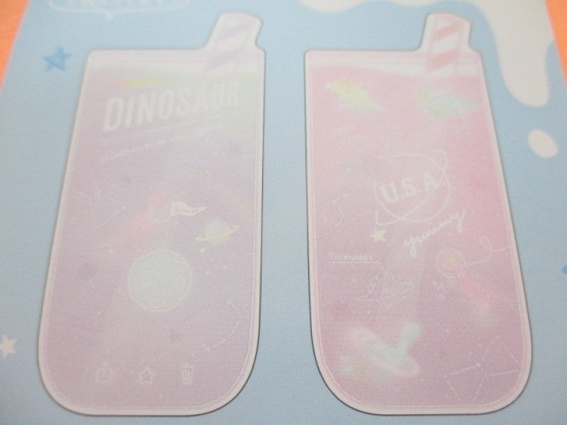 Photo3: Kawaii Cute Delicafe Die-Cut Medium Memo Pad Q-LiA *Dinosaur (40222)