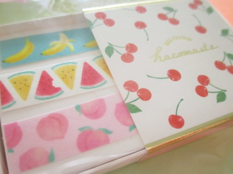 Photo1: Kawaii Cute Beloved Hacomaste Masking Tape Sticker Q-LiA *Fruits (41037)