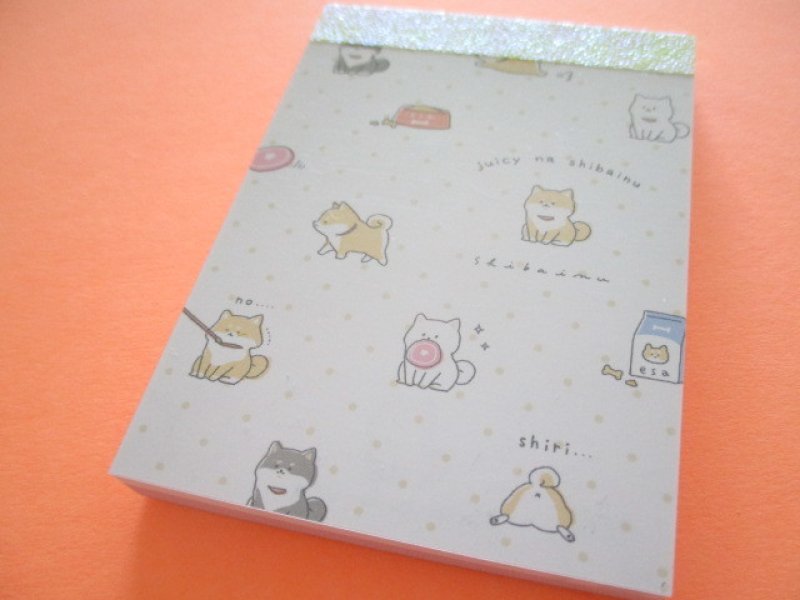 Photo1: Kawaii Cute Mini Memo Pad Kamio Japan *Juicy na Shibainu (26956) (1)