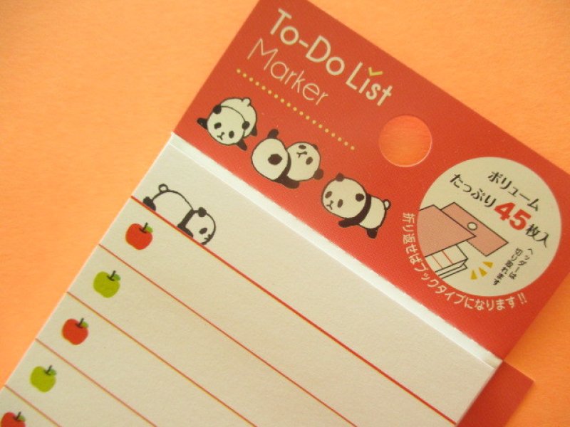 Photo1: Kawaii Cute To-Do List Marker Mini Sticky Note Mind Wave *Panda (38736)