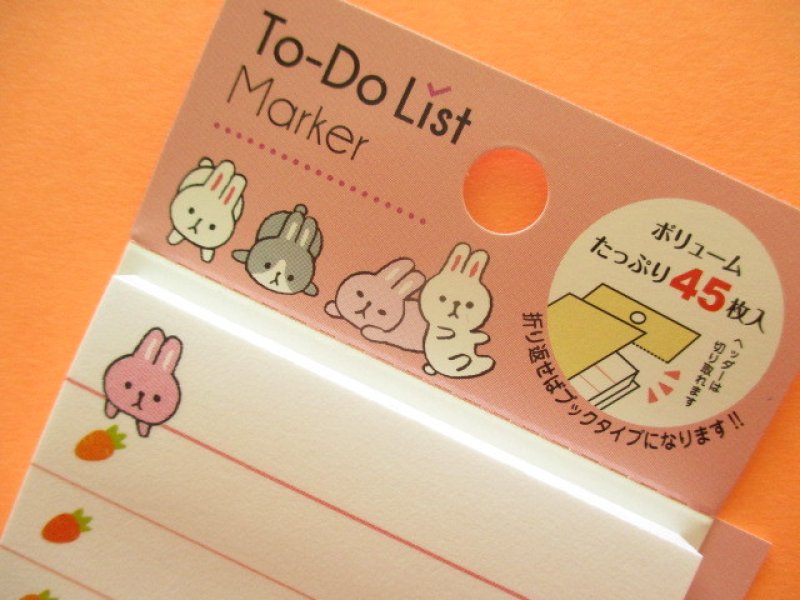 Photo1: Kawaii Cute To-Do List Marker Mini Sticky Note Mind Wave *Rabbit (38743)