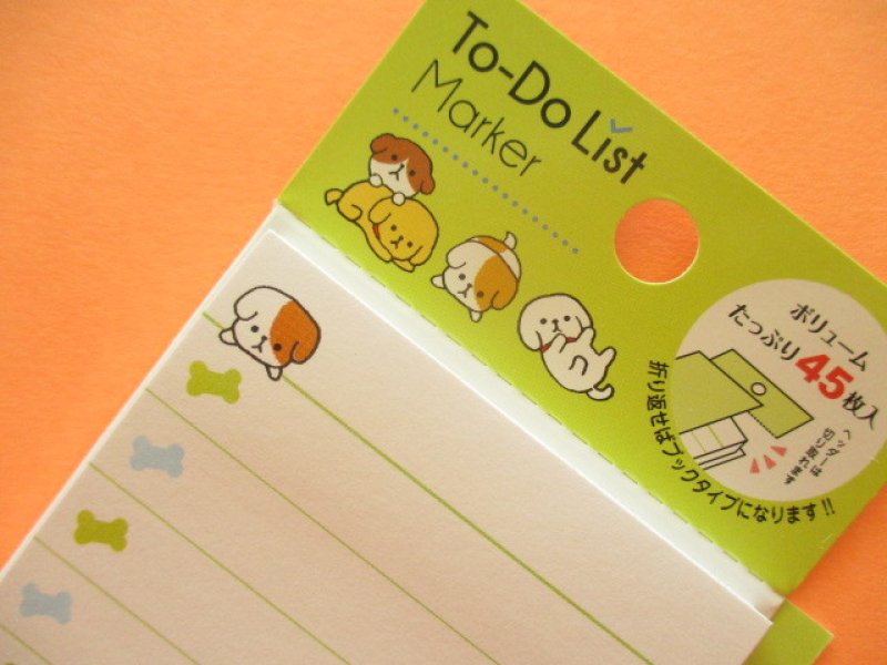 Photo1: Kawaii Cute To-Do List Marker Mini Sticky Note Mind Wave *Dog (38737)