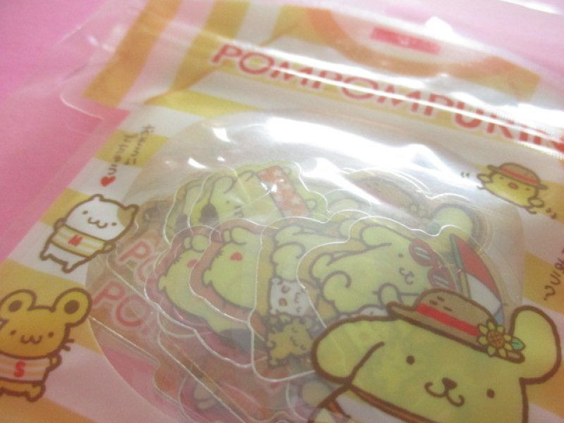 Photo1: Kawaii Cute T-shirt Summer Sticker Flakes Sack Sanrio Original *POMPOMPURIN (49241-8)