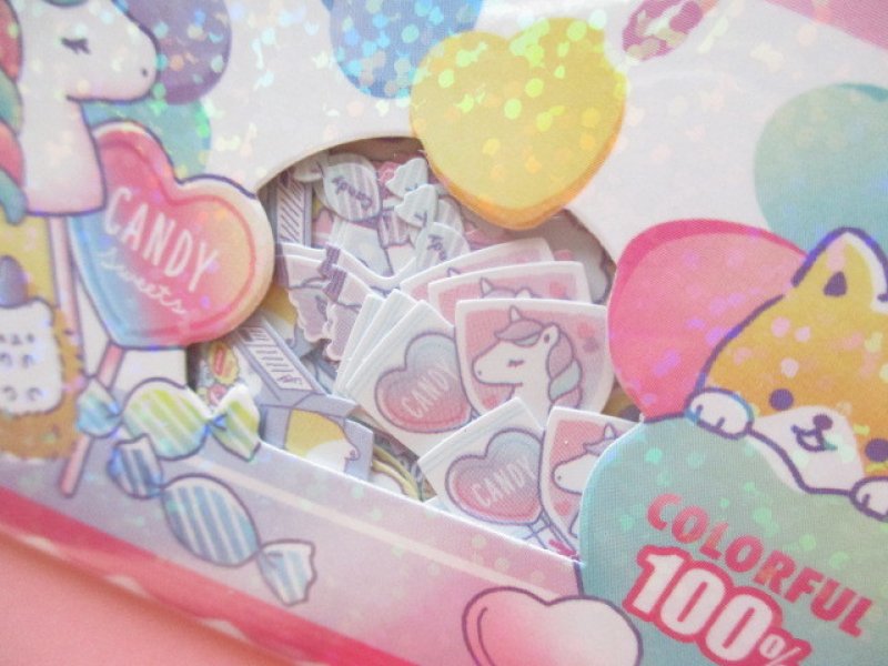 Photo1: Kawaii Cute Sticker Flakes Sack Crux *Yummy Party (73064)
