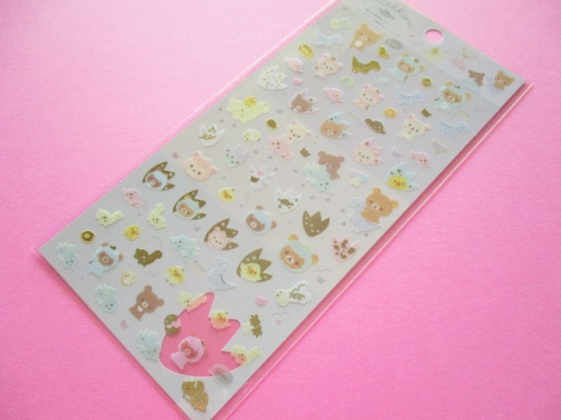 Photo1: Kawaii Cute Sticker Sheet Rilakkuma San-x *Dinosaur Costumes (SE48102) (1)