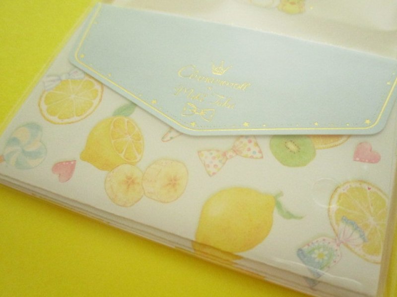 Photo2: Kawaii Cute Mini Letter Set Cinnamoroll × たけいみき Miki Takei Sanrio *Fresh Citrus (LS-15467)