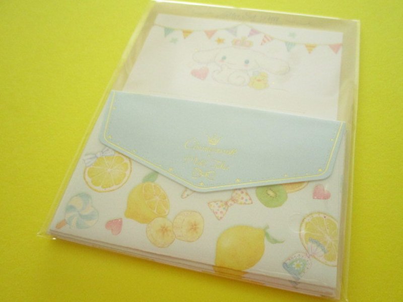 Photo1: Kawaii Cute Mini Letter Set Cinnamoroll × たけいみき Miki Takei Sanrio *Fresh Citrus (LS-15467) (1)