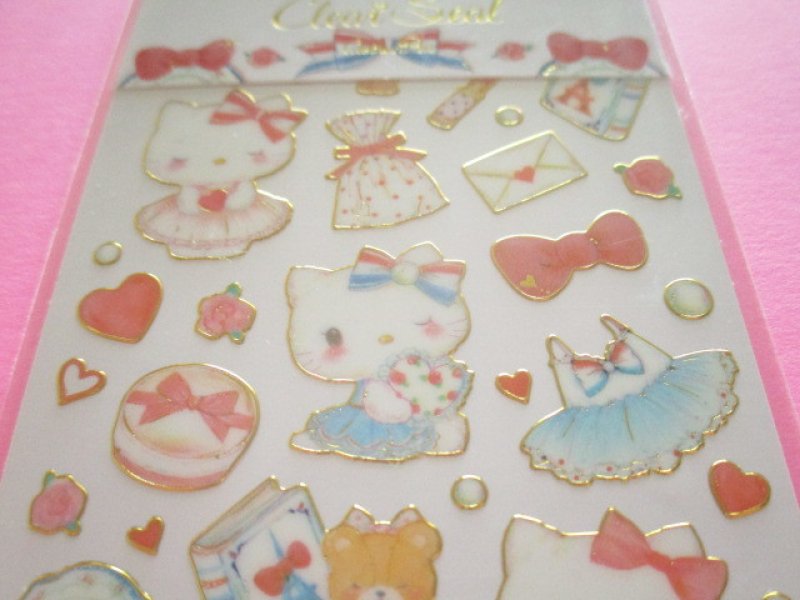 Photo1: Kawaii Cute Stickers Sheet Hello Kitty × たけいみき Miki Takei Sanrio *Paris and Ribbons (US-15458)