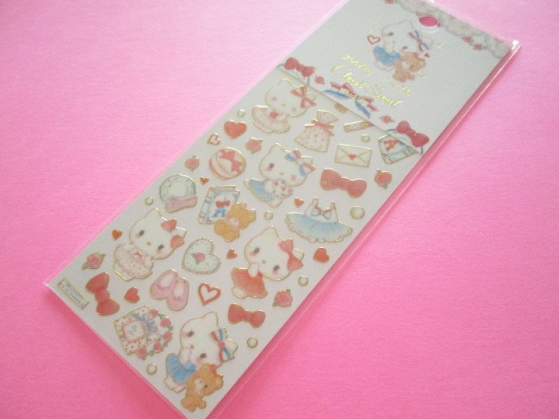 Photo1: Kawaii Cute Stickers Sheet Hello Kitty × たけいみき Miki Takei Sanrio *Paris and Ribbons (US-15458) (1)