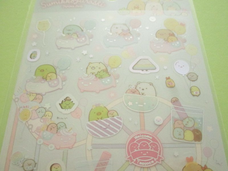 Photo1: Kawaii Cute Sticker Sheet Sumikkogurashi San-x *Tapioca Park (SE48001)