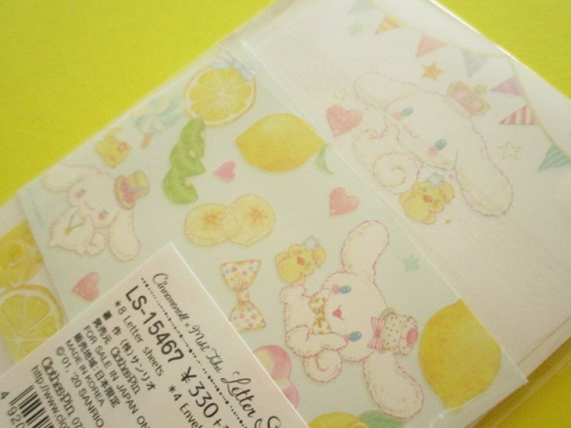 Photo3: Kawaii Cute Mini Letter Set Cinnamoroll × たけいみき Miki Takei Sanrio *Fresh Citrus (LS-15467)
