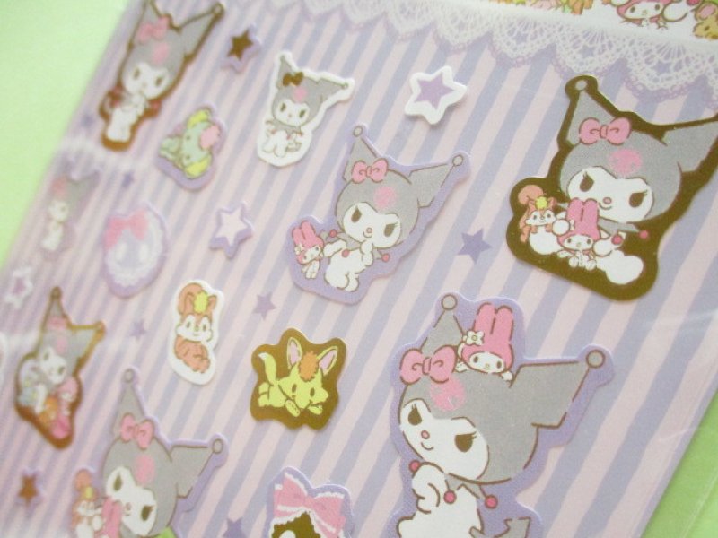 Photo3: Kawaii Cute Stickers Sheet Sanrio *Kuromi (Stuffed Toy)