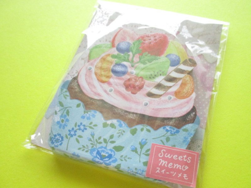 Photo1: Kawaii Cute Sweets Mini Memo Pad amifa *Flower Cupcake (Flower) (1)