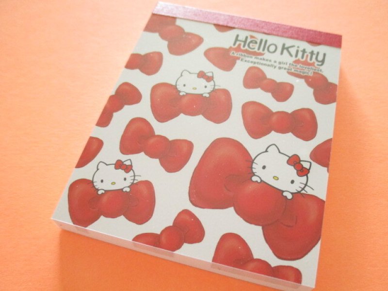 Photo1: Kawaii Cute Mini  Memo Pad Sanrio *Hello Kitty (Ribbon) (1)