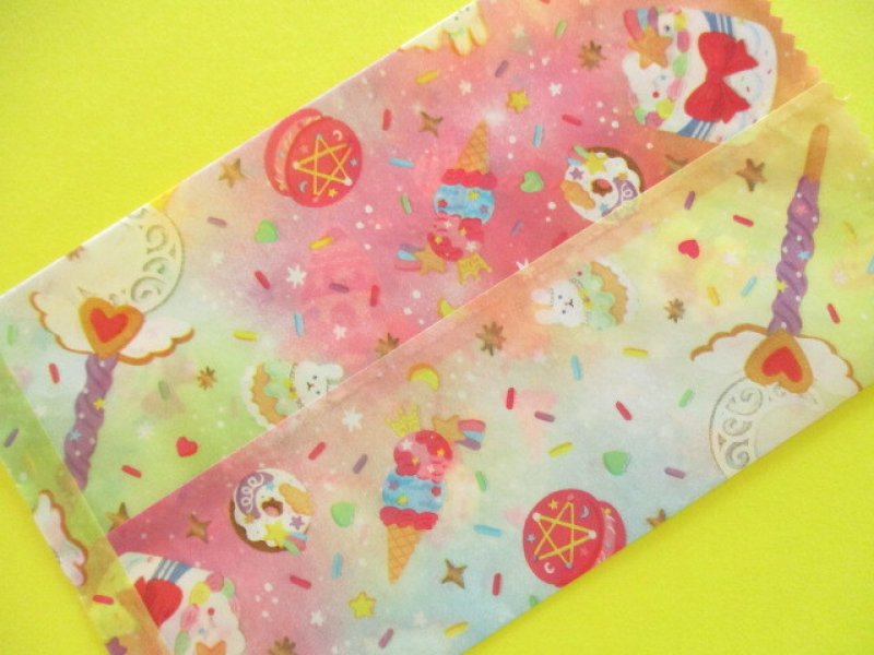 Photo2: 6 pcs Cute Flat Paper Bags Set *Magical Sweets