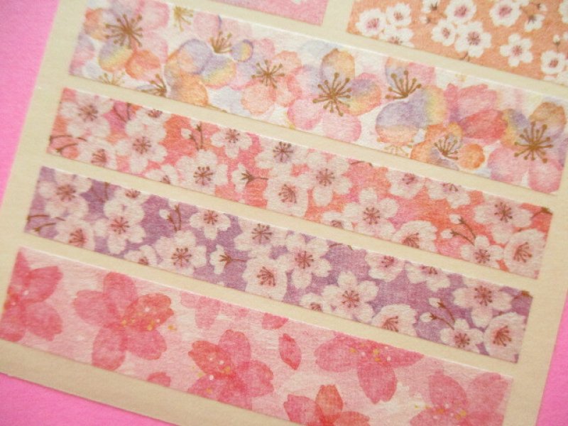 Photo3: Beautiful Masking Stick Seals Stickers Set Kyowa *Cherry blossom Sakura (62-A16)