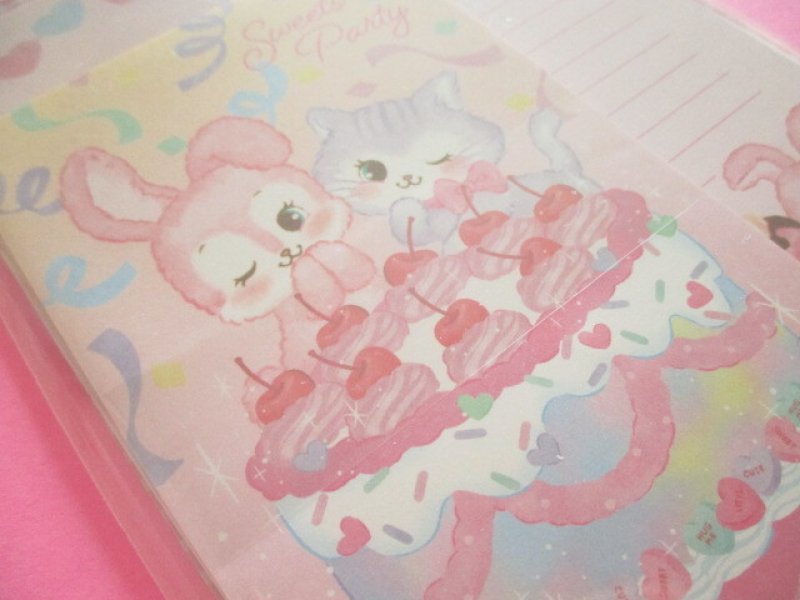 Photo1: Kawaii Cute Letter Set Gaia *Retro Fancy (466366-Sweets Party)