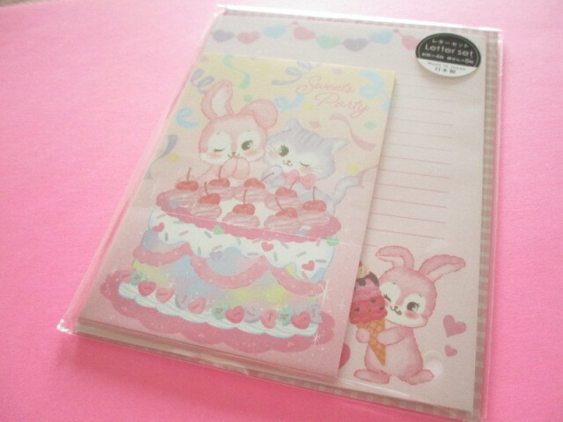 Photo1: Kawaii Cute Letter Set Gaia *Retro Fancy (466366-Sweets Party) (1)