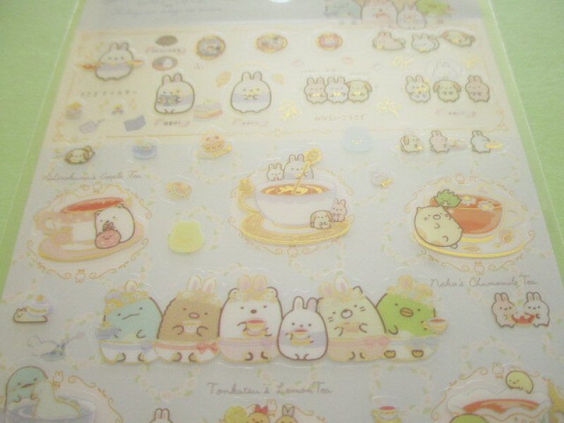 Photo1: Kawaii Cute Stickers Sheet Sumikkogurashi San-x *The Rabbit's Wonder Garden (SE49502)
