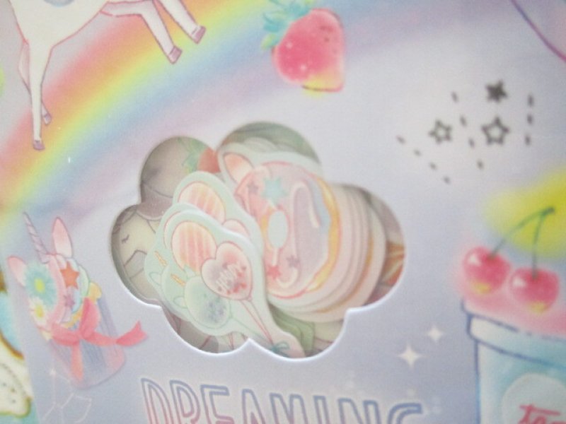 Photo1: Kawaii Cute Sticker Flakes Sack Crux *Dreaming Unicorn (473103)