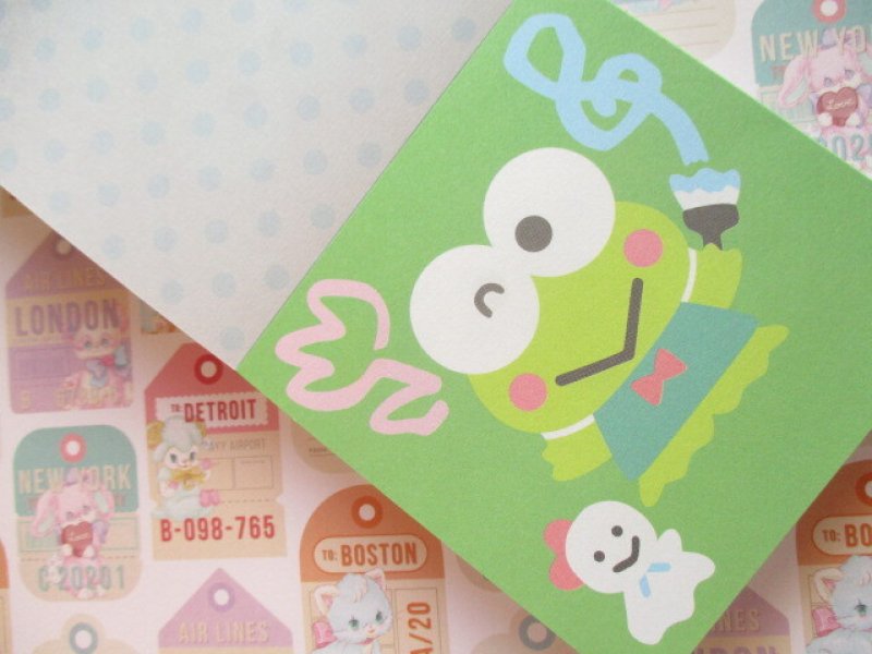 Photo1: Kawaii Cute Square Memo Pad Sanrio Origimal *Kerokerokeroppi (41050-1)