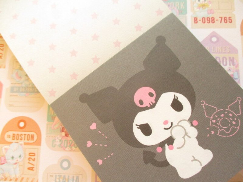Photo1: Kawaii Cute Square Memo Pad Sanrio Origimal *Kuromi (41047-1)