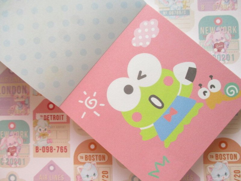 Photo3: Kawaii Cute Square Memo Pad Sanrio Origimal *Kerokerokeroppi (41050-1)