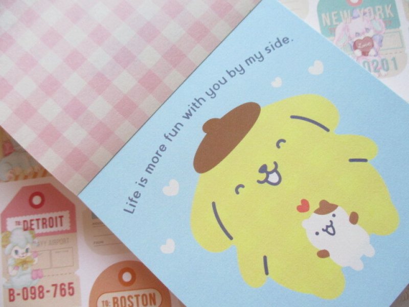 Photo2: Kawaii Cute Square Memo Pad Sanrio Origimal *POMPOMPURIN (41045-4)